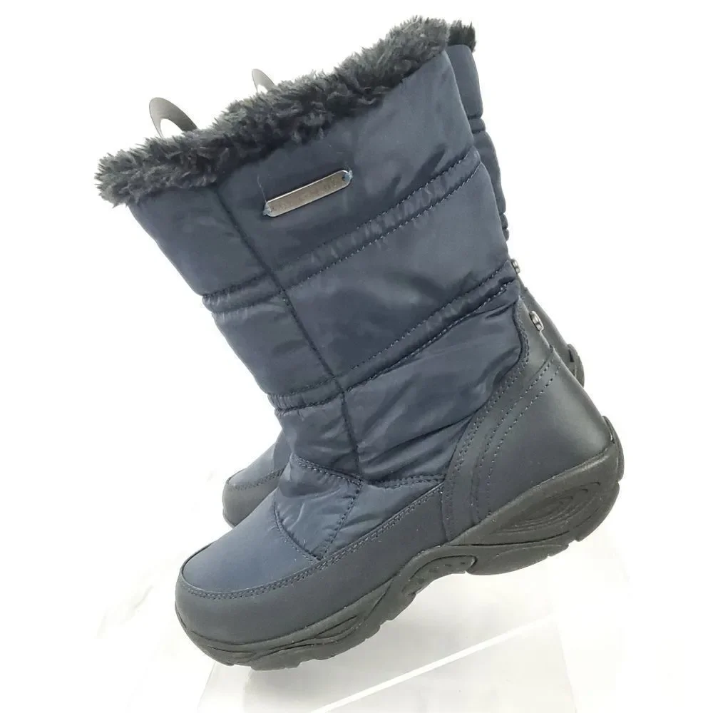 Easy Spirit‎ dark Navy Water Resistant Thermal Sock Lining Winter Boots sz 6.5